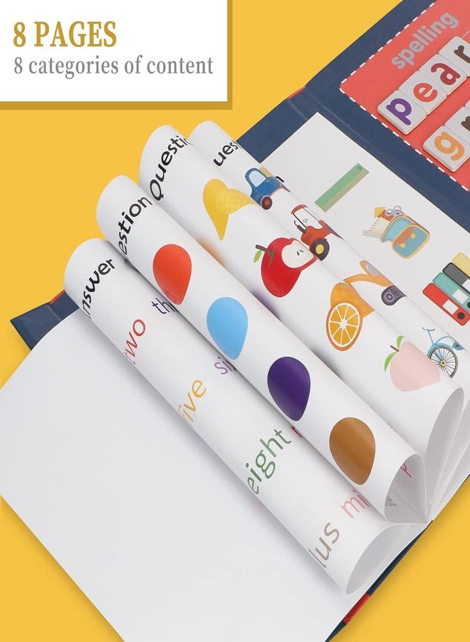 FEXONXA كتاب ألغاز تهجئة الكلمات مونتيسوري من فيكسونكسا - كتاب أنشطة للأطفال الصغار ومرحلة ما قبل المدرسة لتنمية المهارات الحركية الدقيقة والتعلم الإدراكي والمفردات - لعبة تعليمية هادئة للأطفال من عمر سنتين إلى خمس سنوات - Image 2